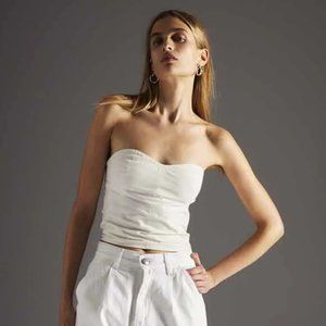 BNWT Maria Cher Ronda Lila Bustier in Off White SIZE M